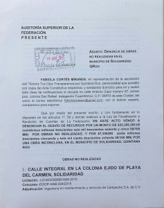 Auditoria Superior denuncia Somos Tus Ojos obras Playa del Carmen2